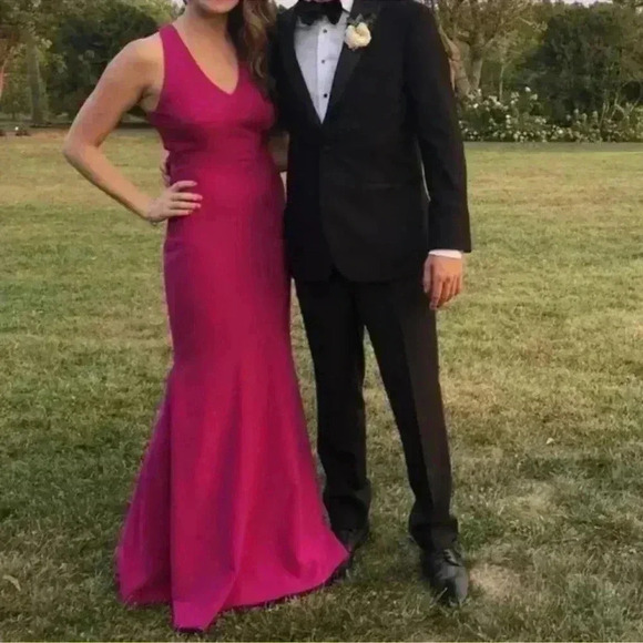 Theia Pink Maxi Dress - Picture 3 of 7